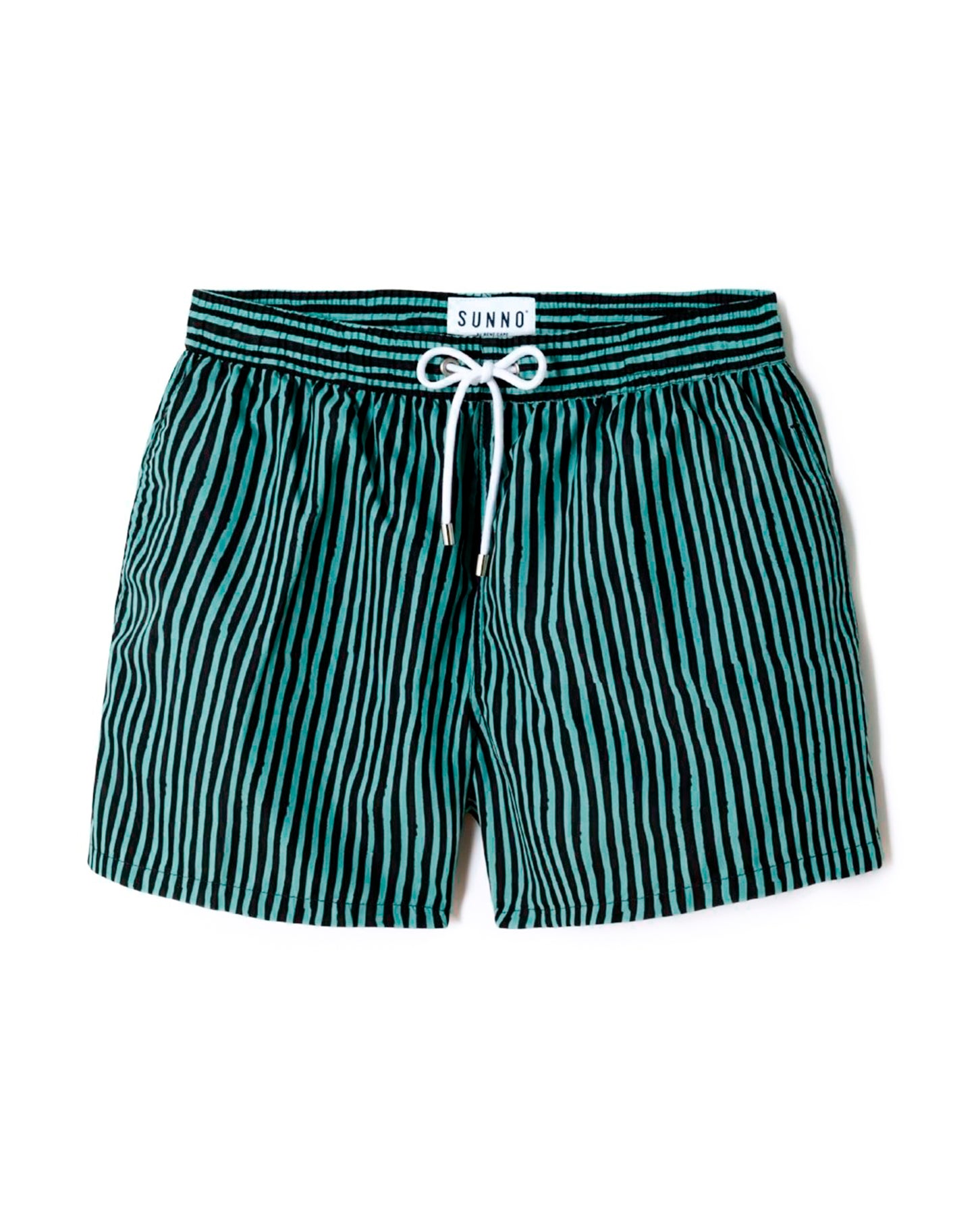 Black and green stripes swim short | Sunno by Bene Cape – SUNNO BY BENE ...