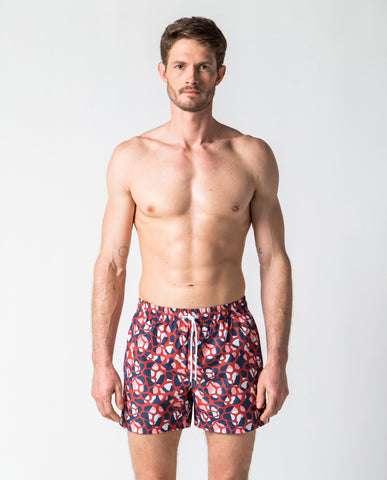Multicolor Recycled Fabric Swim Short | Sunno by Bene Cape – SUNNO BY ...