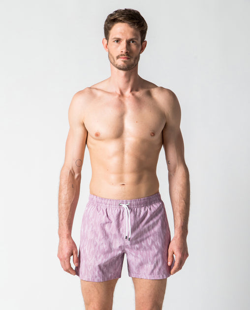 Marsala pink printed swim short | Sunno by Bene Cape – SUNNO BY BENE CAPE